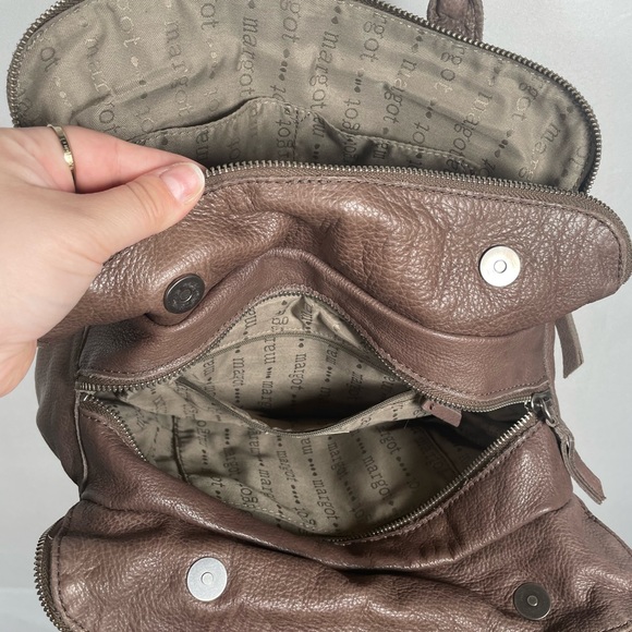 Margot Leather Purse Greyish Brown - Picture 6 of 8